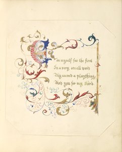 Produttore sconosciuto, Britannico - (Manoscritto Illuminato di una Poesia) da Unbekannt Unbekannt